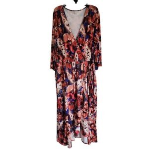 Cato Est 1946 Rive Gauche Wrap Dress Multicolor Floral Womens Plus 18/20W